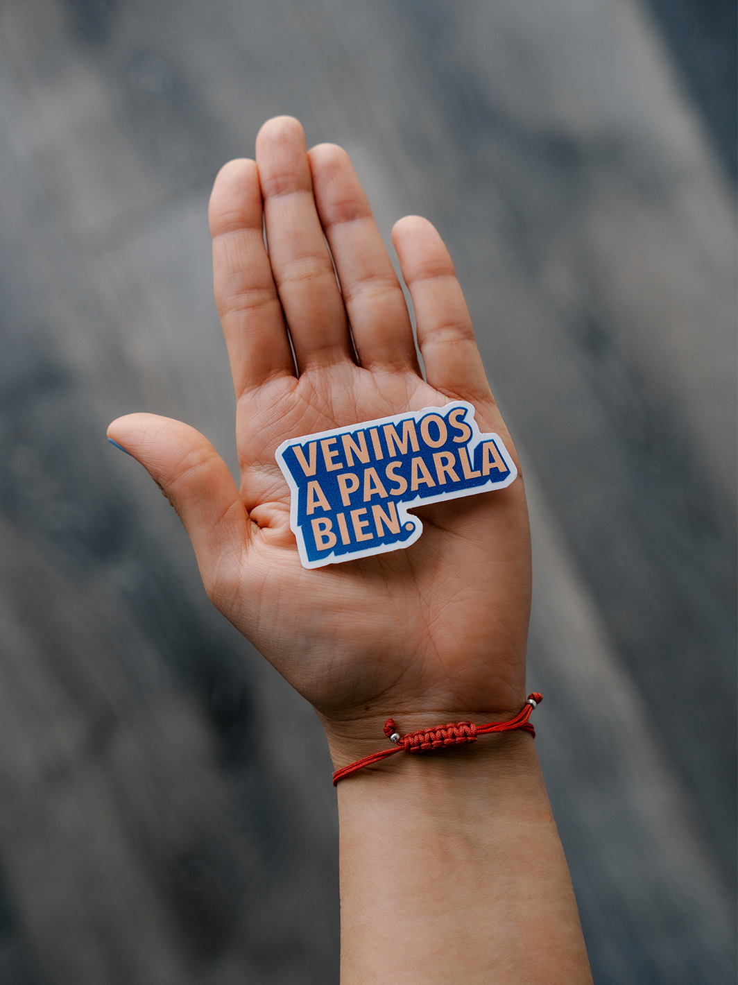Sticker logo retro azul