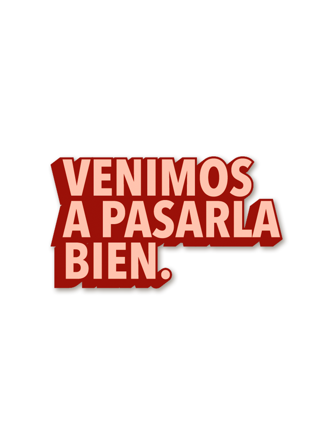 Sticker logo retro rojo