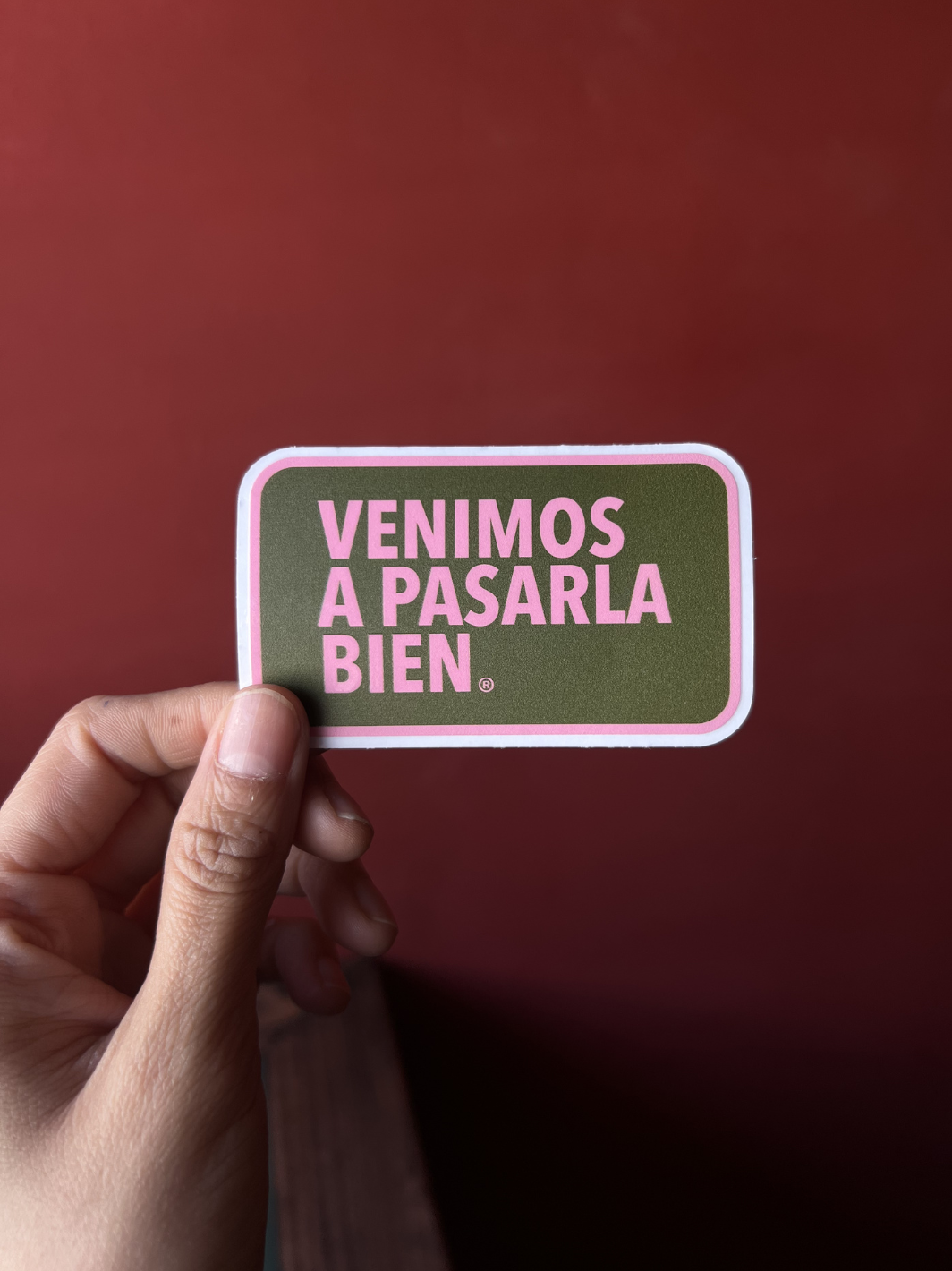 Sticker Clásico Rosa