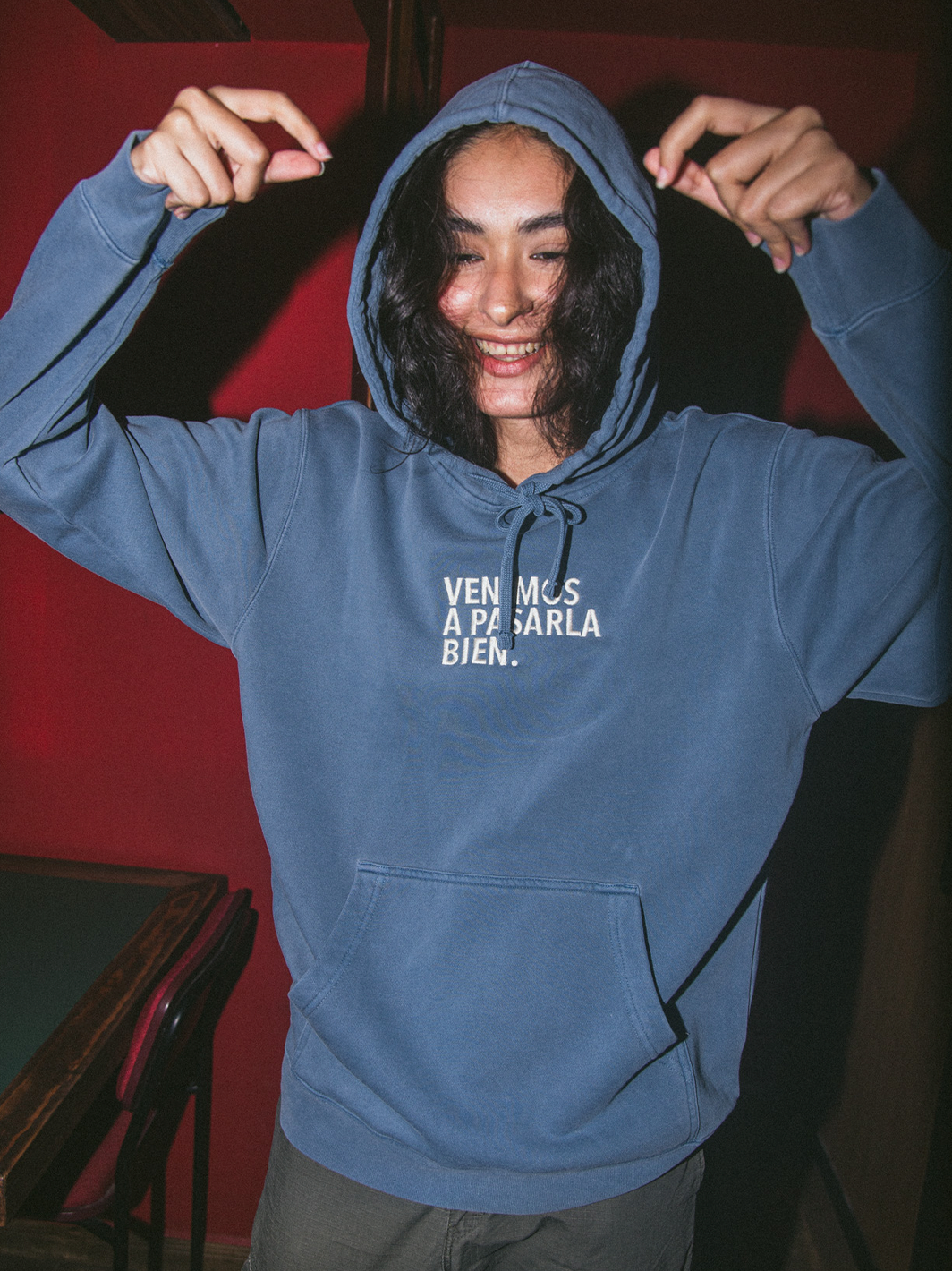 Hoodie Azul Deslavada