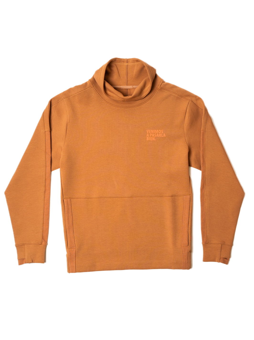 Sudadera cuello largo café