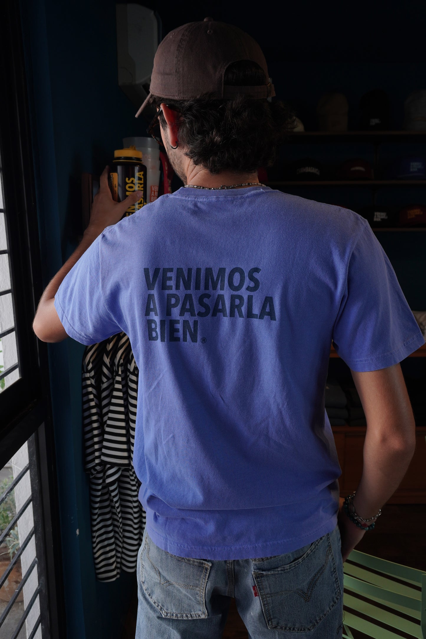 Playera Azul Deslavada