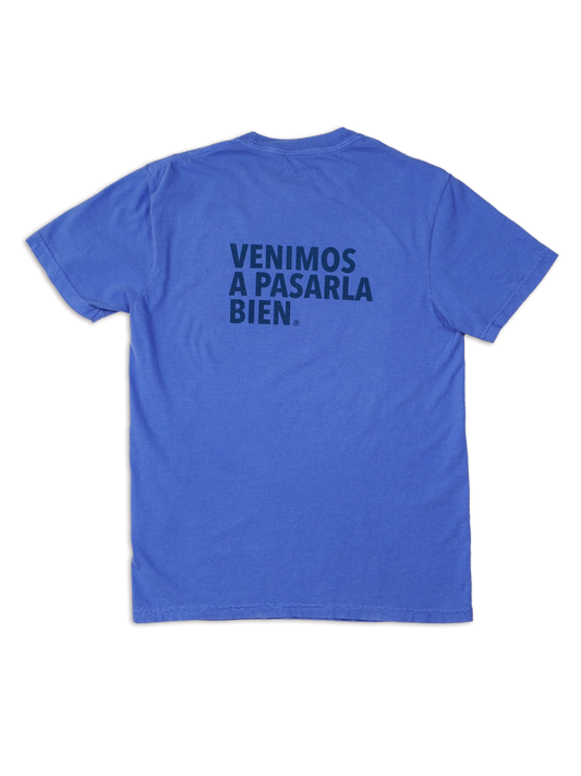 Playera azul deslavada