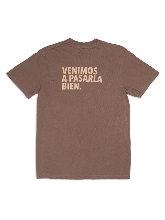 Playera café deslavada