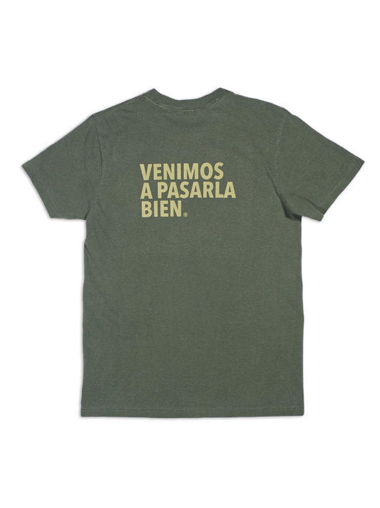 Playera verde deslavada