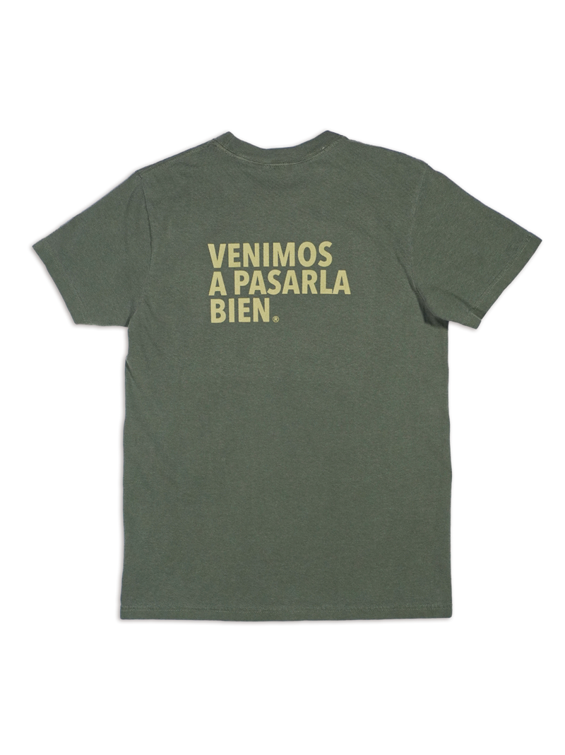 Playera verde deslavada