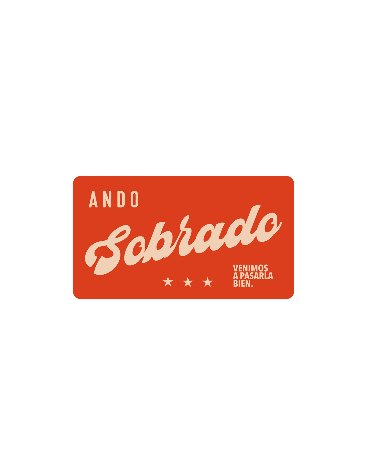 Sticker "ando sobrado"