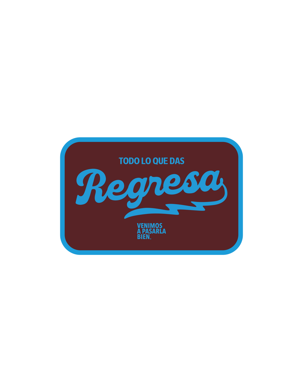 Sticker "regresa"