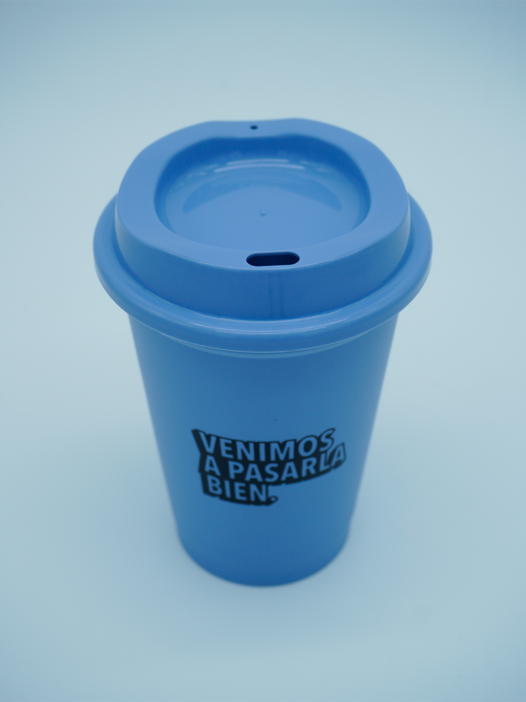 Vaso cafetero color azul